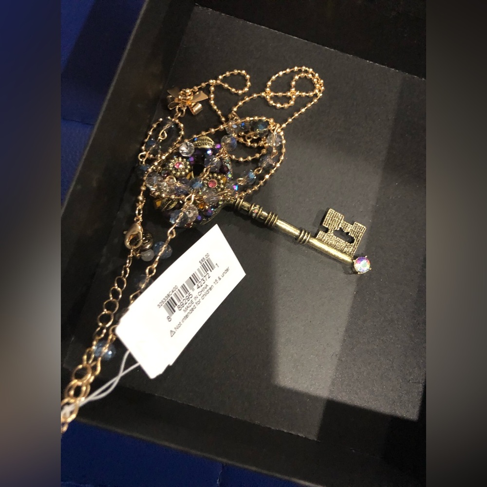 Betsey Johnson‎ Woven Cluster Key Long Pendant Necklace, 31'' new - Picture 12 of 13